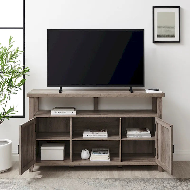 Meuble TV haut Middlebrook 58 po à porte rainurée