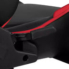 Installation de jeu : fauteuil inclinable avec support lombaire et appui-tête ; bureau avec crochet/porte-gobelet amovible pour casque et support d'écran