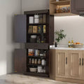 Garde-manger de cuisine autoportant de 71" avec 4 portes et 2 armoires