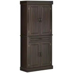 Garde-manger de cuisine autoportant de 71" avec 4 portes et 2 armoires
