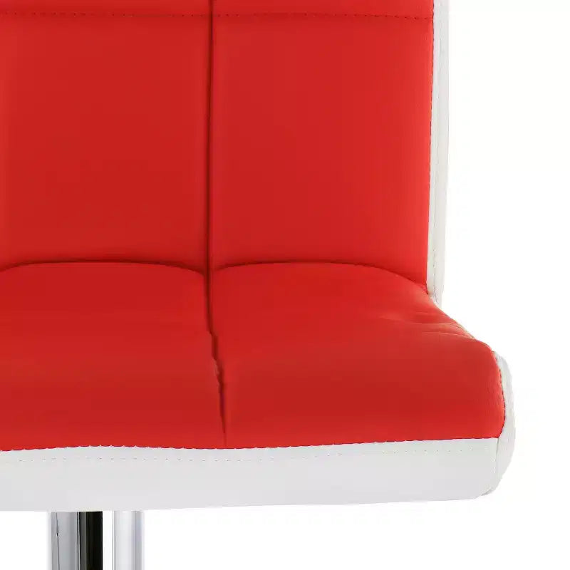 Lot de 2 tabourets de bar réglables en hauteur en similicuir capitonné