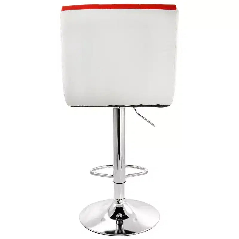 Lot de 2 tabourets de bar réglables en hauteur en similicuir capitonné