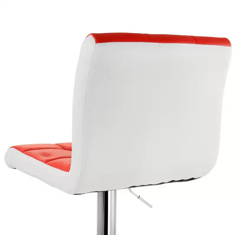 Lot de 2 tabourets de bar réglables en hauteur en similicuir capitonné