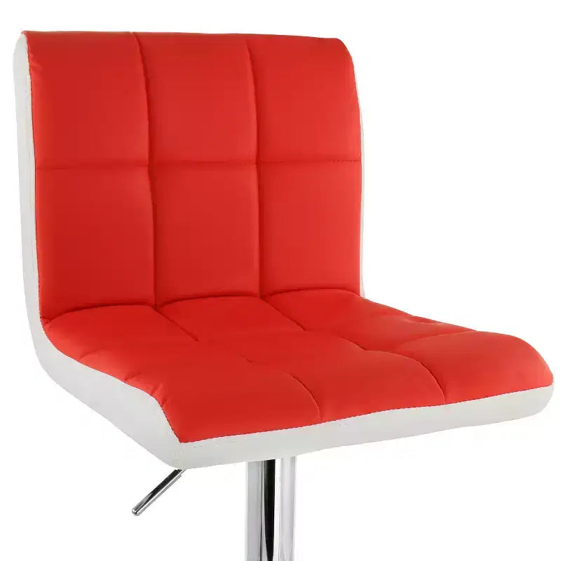 Lot de 2 tabourets de bar réglables en hauteur en similicuir capitonné