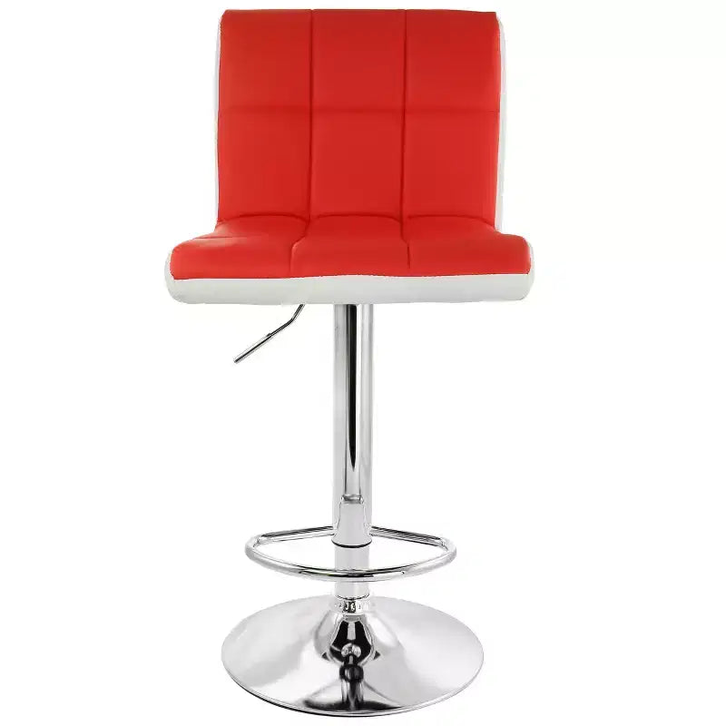 Lot de 2 tabourets de bar réglables en hauteur en similicuir capitonné