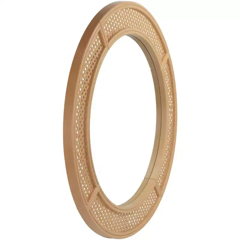 Miroir mural rond tissé de 30 po