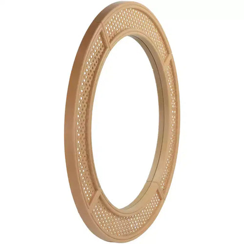 Miroir mural rond tissé de 30 po