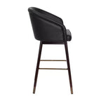 Tabouret de bar moderne avec structure en bois et accents métalliques
