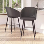 Tabouret de bar moderne avec structure en bois et accents métalliques