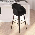 Tabouret de bar moderne avec structure en bois et accents métalliques