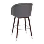 Tabouret de bar moderne avec structure en bois et accents métalliques