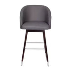 Tabouret de bar moderne avec structure en bois et accents métalliques
