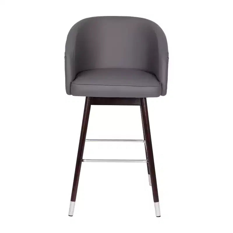 Tabouret de bar moderne avec structure en bois et accents métalliques