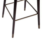 Tabouret de bar moderne avec structure en bois et accents métalliques