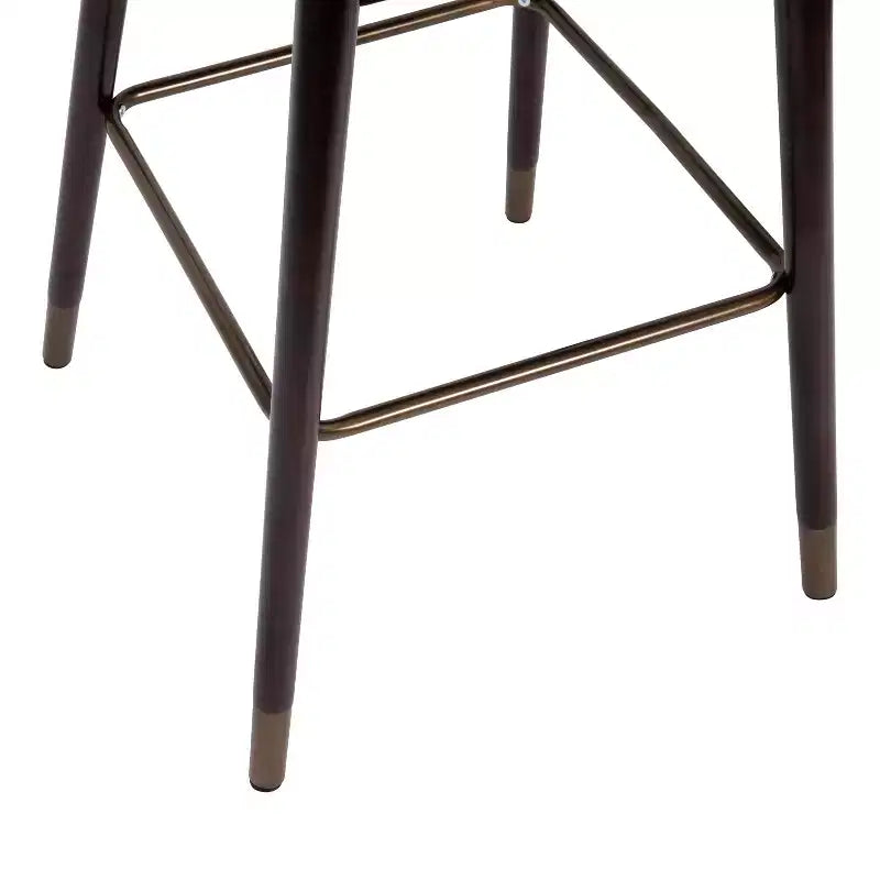 Tabouret de bar moderne avec structure en bois et accents métalliques