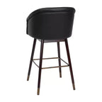 Tabouret de bar moderne avec structure en bois et accents métalliques