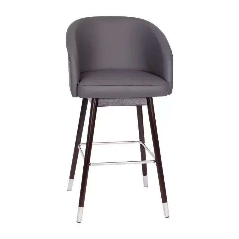 Tabouret de bar moderne avec structure en bois et accents métalliques