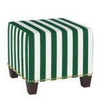 Skyline Furniture Yosemy Nail Button Square Ottoman in Patterns
