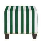Pouf carré clouté avec motifs