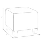 Pouf carré clouté avec motifs