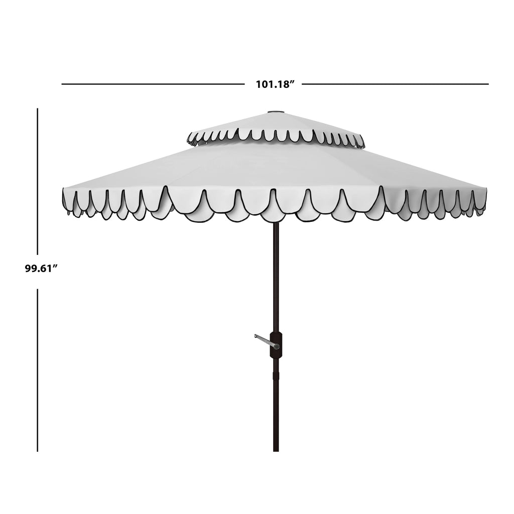 Parasol double-toit d'extérieur Kjerstin Valance 2,74 m