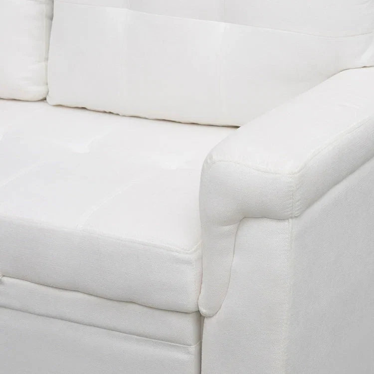 Canapé d'angle réversible avec lit gigogne, méridienne de rangement, pieds durables,