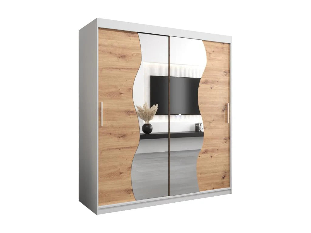 Armoire - Argent/Blanc/Marron