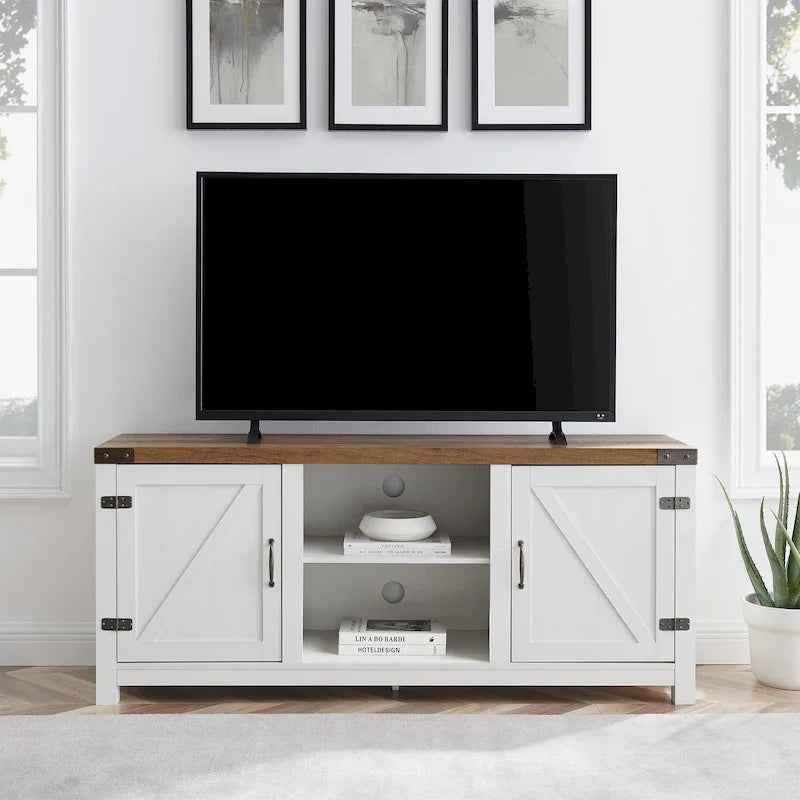 Meuble TV avec porte de grange Middlebrook Firebranch 58 pouces