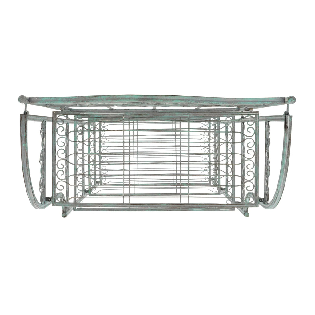 SAFAVIEH Bryn Étagère de boulanger d'extérieur victorienne en fer forgé à 4 niveaux - 63,5 cm l x 38,1 cm P x 160 cm H - 25L x 15P x 63H