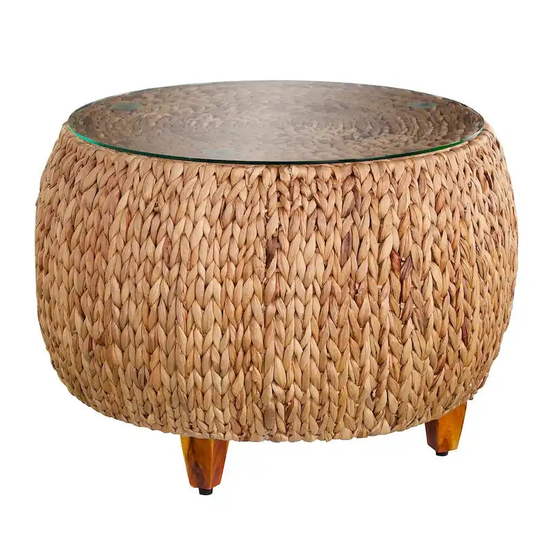 Table basse ronde Terraza en jacinthe d'eau de SEI Furniture