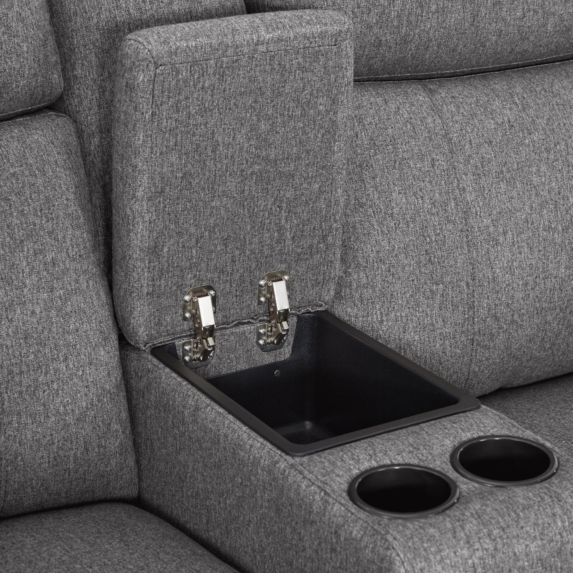 Canapé inclinable électrique MCombo 60,2 po avec massage et double chauffage, appuie-tête réglable, ports USB et Type C, tissu