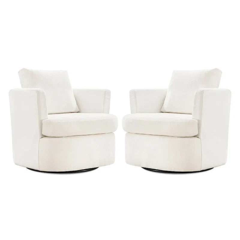 Fauteuils pivotants modernes Chenille pour salon