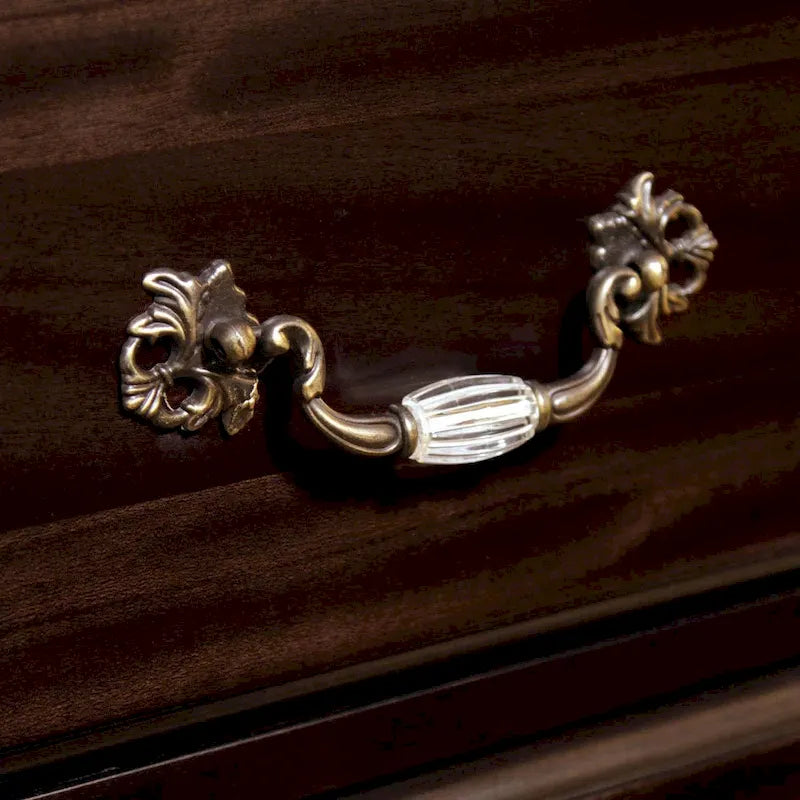 Commode traditionnelle à 9 tiroirs et miroir, 2 pièces