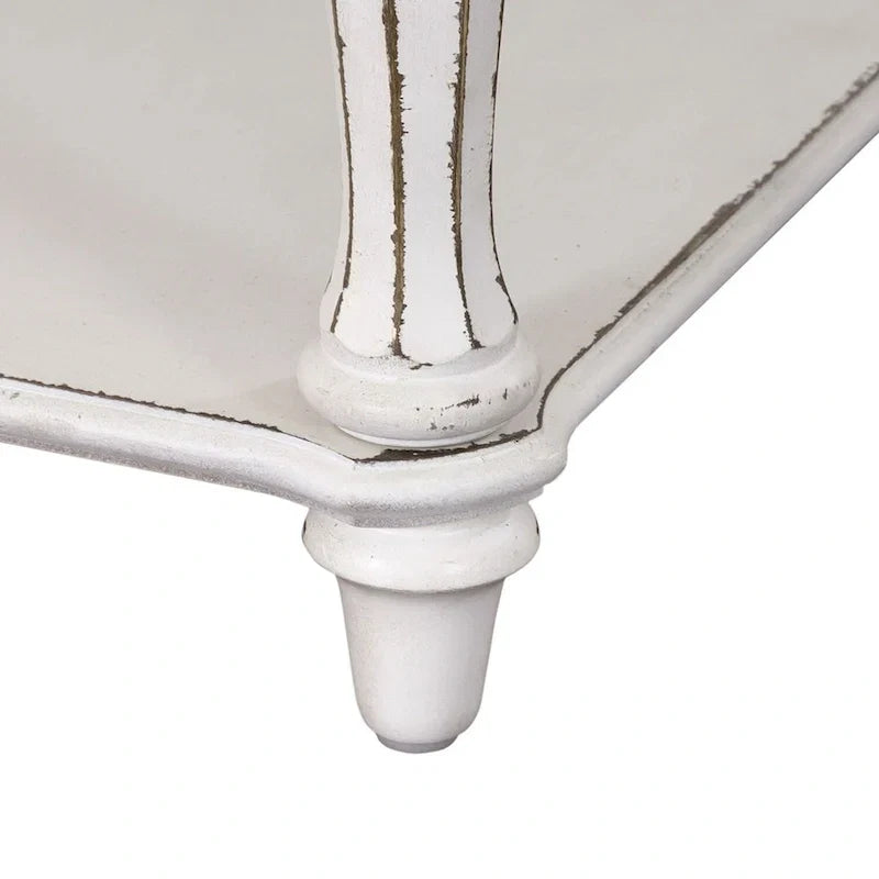 Table de chevet à pieds blancs antiques Magnolia Manor