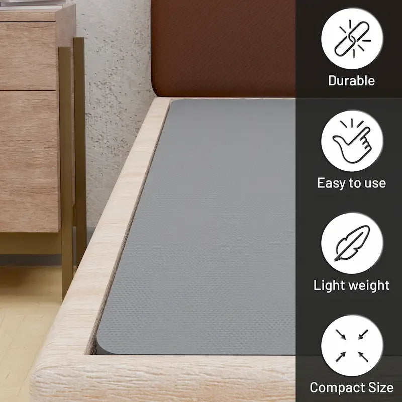 ONETAN, Sommier tapissier fendu de 3,8 cm pour matelas/support de lit - Entièrement assemblé, confort et soutien améliorés, gris