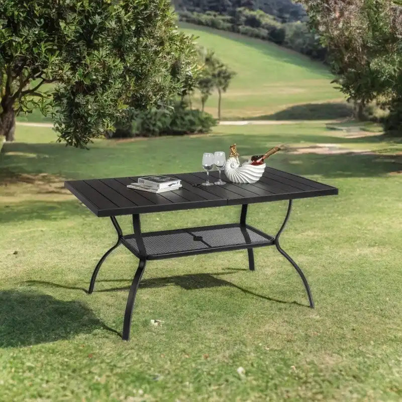 Table de salle à manger en fer forgé Patio de 59 po de large