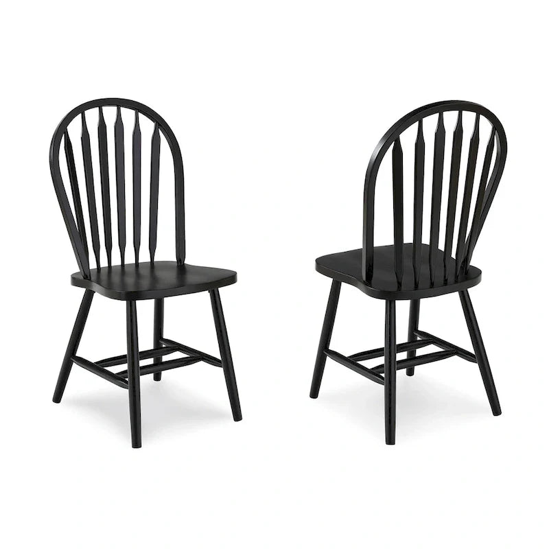 Chaise de salle à manger Windsor Arrowback en bois massif