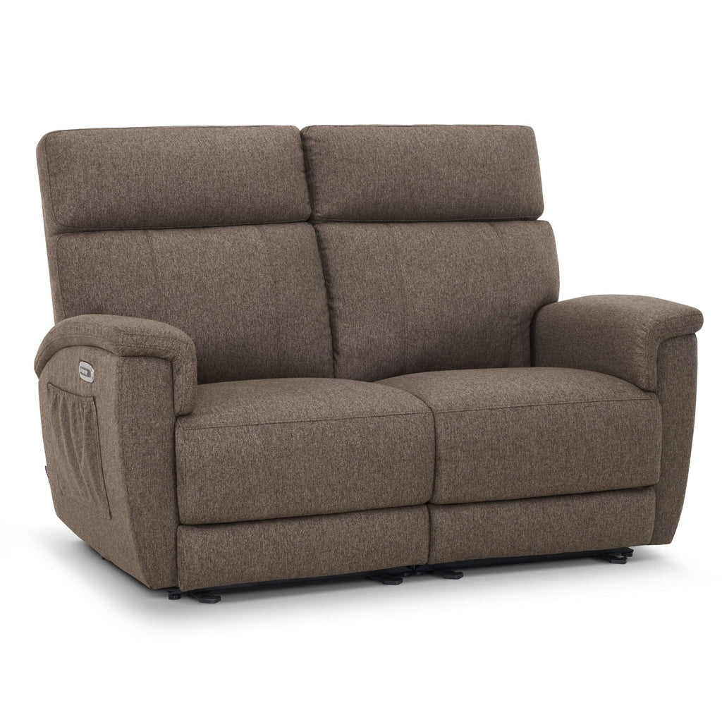 Canapé inclinable électrique MCombo 60,2 po avec massage et double chauffage, appuie-tête réglable, ports USB et Type C, tissu