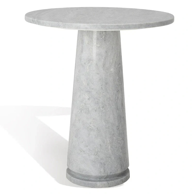 Table d'appoint ronde haute en marbre SAFAVIEH Couture Ghicu - 56 cm L x 53 cm P x 61 cm H - 21Wx21Dx24H