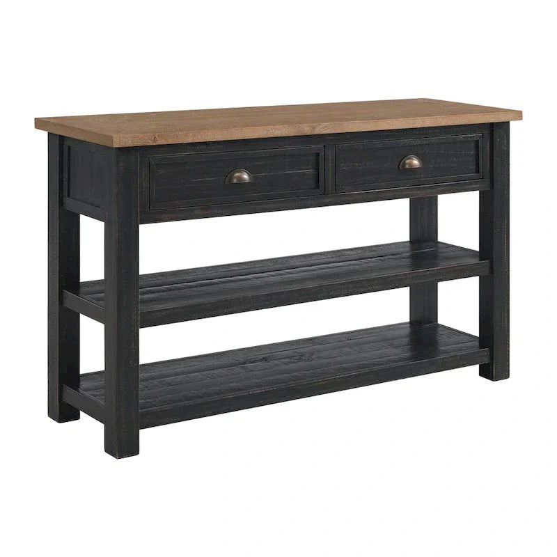 The Gray Barn Downington Table console de canapé à 2 tiroirs en bois massif